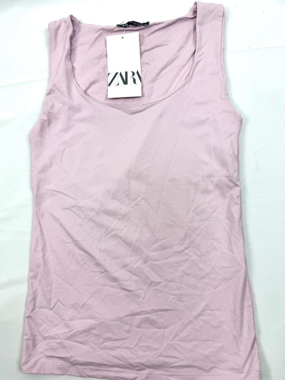 Zara Pink Sleeveless Stretch Tank Top Women’s Size S NWT